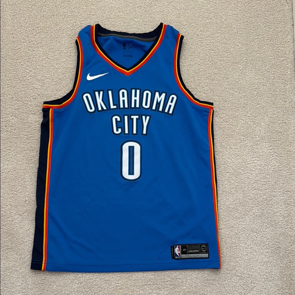 Nike Oklahoma City Westbrook Blue Basketball Jersey